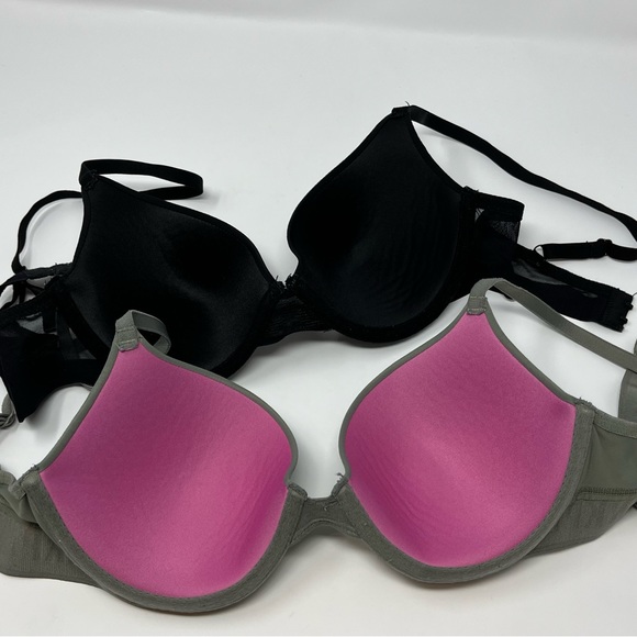Lot of 2 bras 34b padded underwire danskin Victoria’s Secret black sage green - Picture 2 of 4